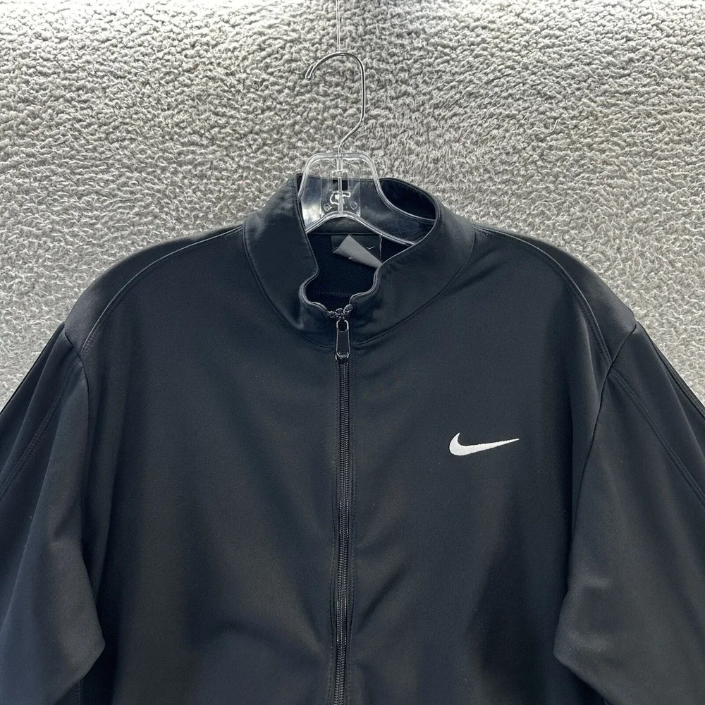 Nike Golf Track Jacket Men's Size Small Black Full Zip Therma-Fit Jacket Size S